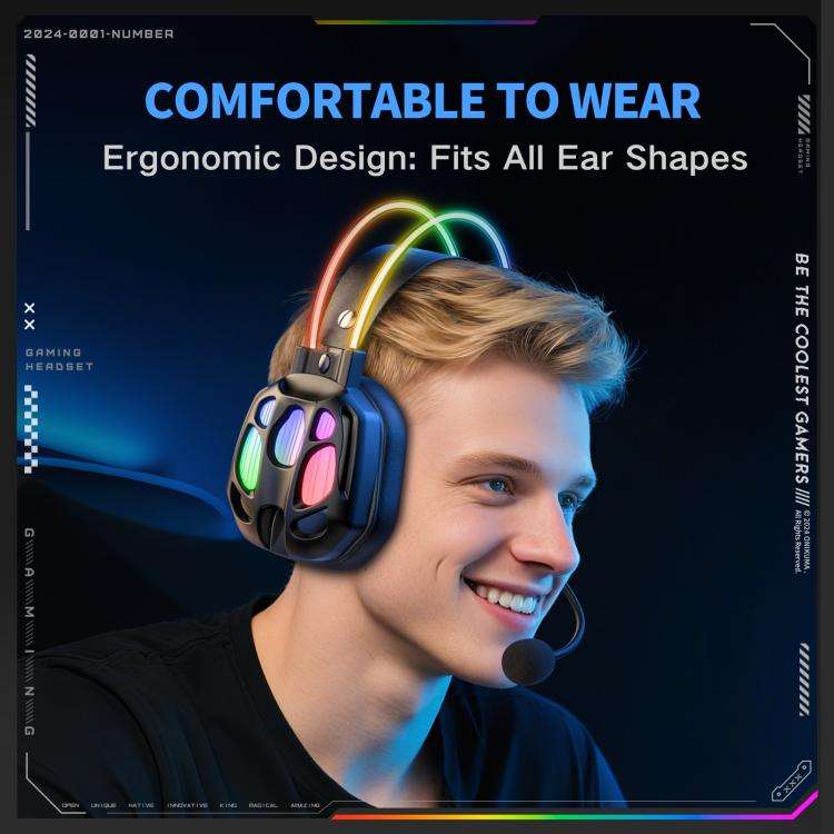 ONIKUMA X89 RGB Wired Earphone with Microphone(Black)