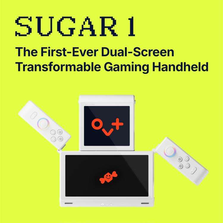 ONE-NETBOOK Sugar 1 Dual Screen Handheld Game Console, 16GB+512GB, Android 14 Snapdragon G3 Gen3(...