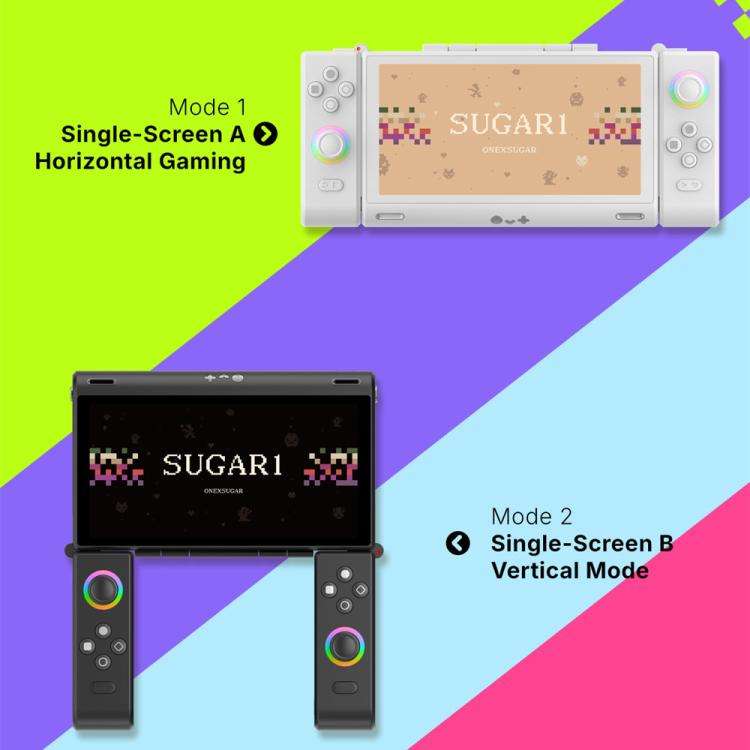 ONE-NETBOOK Sugar 1 Dual Screen Handheld Game Console, 16GB+512GB, Android 14 Snapdragon G3 Gen3(...