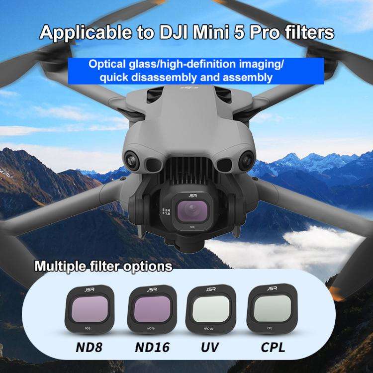 For DJI Mini 5 Pro JSR KB Series Drone Camera Lens Filter, Filter:ND128
