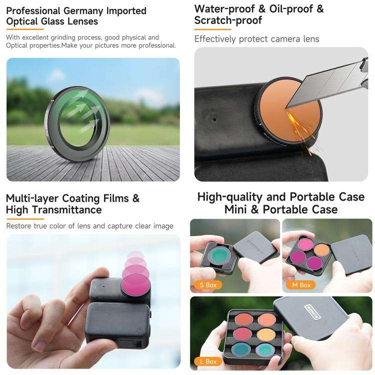 For DJI Osmo Nano Sunnylife Camera Lens Filter, Filter:6 in 1 Mixed Filter