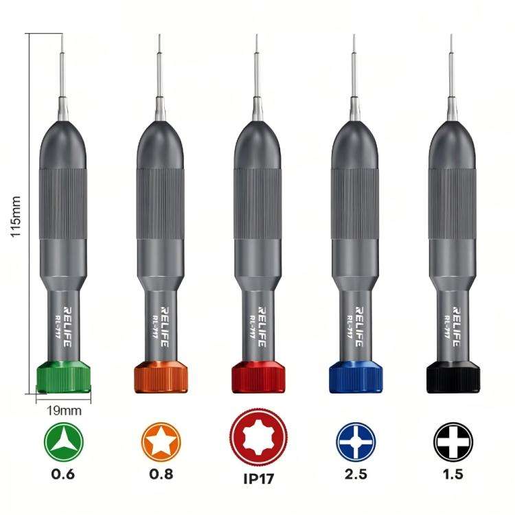 RELIFE RL-717 Rocket-Head Screwdrivers for Disassembling and Repairing (5 in 1 Set)