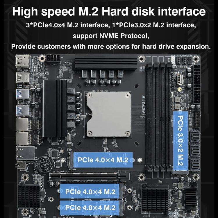 ERYING HX770 Chipset i5-14500HX Onboard CPU NAS Host Motherboard