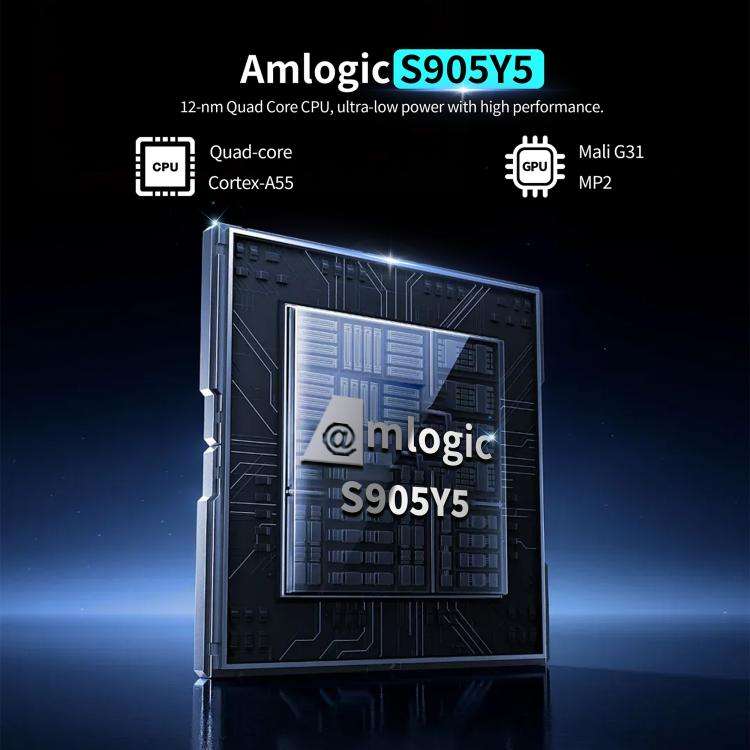 X96 NEX 4K Android 14 Smart TV Box with Remote Control, 2GB+16GB, Amlogic S905Y5 Quad Core(UK Plug)