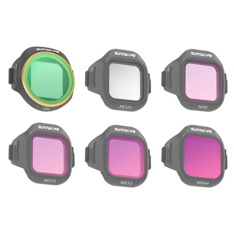 For DJI Mini 5 Pro Sunnylife Camera Lens Filter, Filter:6 in 1 Mixed Filter