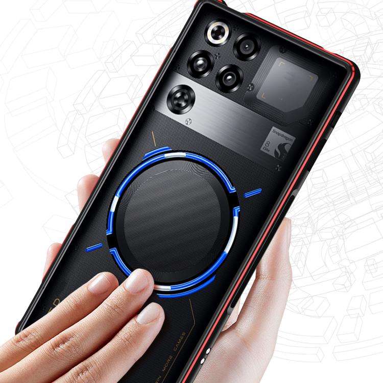 For ZTE nubia RedMagic 11 Pro / 11 Pro+ Aurora Series Metal Frame Phone Case(Black Red)