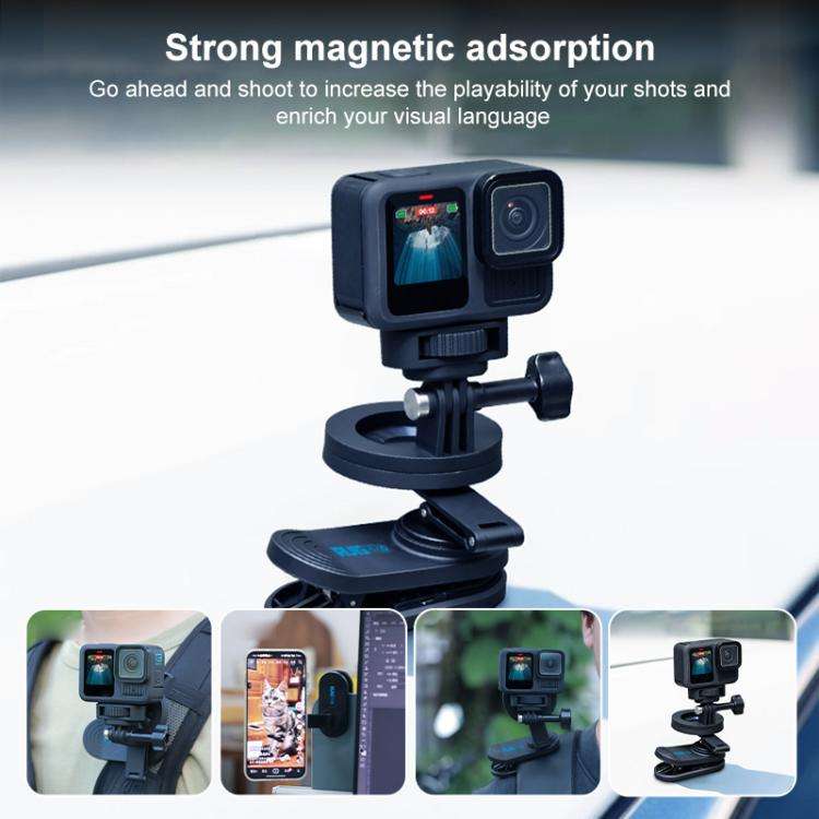 RUIGPRO Magnetic Backpack Clip Mount for Phone & Camera, Type:Clip + Base