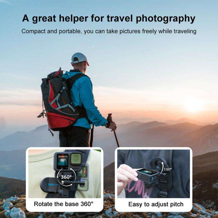 RUIGPRO Magnetic Backpack Clip Mount for Phone & Camera, Type:Clip