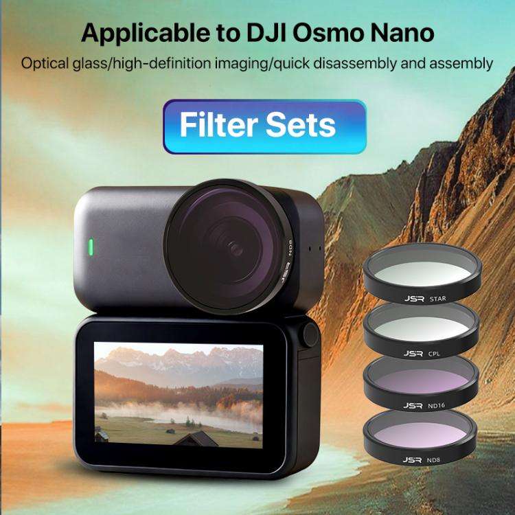 For DJI Osmo Nano JSR LH Series Lens Filter, Filter:4 in 1 CPL ND8/16/32