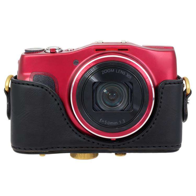 For Canon PowerShot SX710 HS / SX700 HS Retro Leather Full Body Camera Cover Bag with Strap(Black)