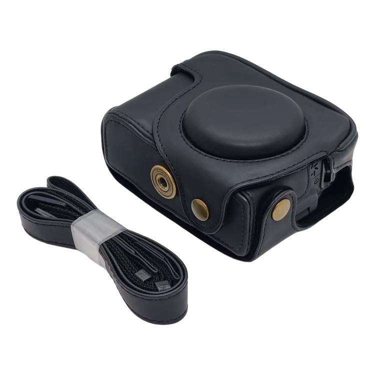 For Canon PowerShot G10 / G11 / G12 Retro Leather Full Body Camera Cover Bag with Strap(Black)