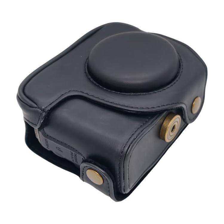 For Canon PowerShot G10 / G11 / G12 Retro Leather Full Body Camera Cover Bag with Strap(Black)