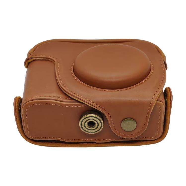 For Canon PowerShot G10 / G11 / G12 Retro Leather Full Body Camera Cover Bag with Strap(Brown)