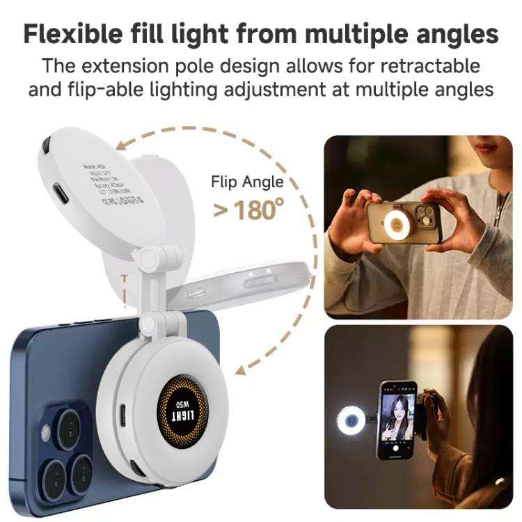 Foldable Magnetic Phone Fill Light(White)