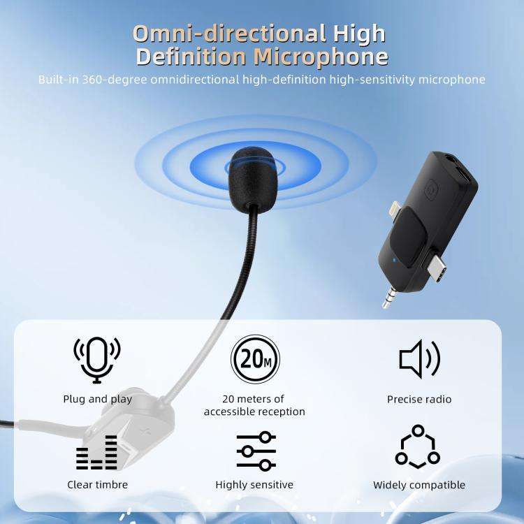 Yanmai GF13 2.4G Wireless Headset Noise Reduction Microphone(Black)