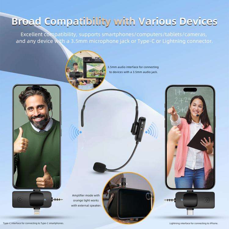 Yanmai GF13 2.4G Wireless Headset Noise Reduction Microphone(Black)