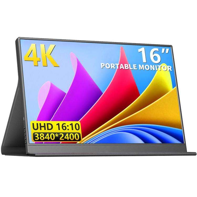 P160A20 16 inch 4K Portable Monitor Gaming Extended Screen(Black)