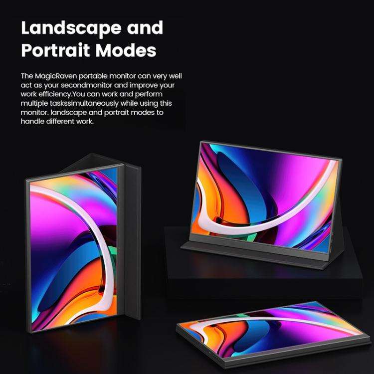 P160A20 16 inch 4K Portable Monitor Gaming Extended Screen(Black)