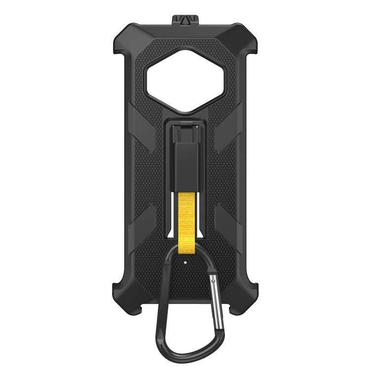 For Ulefone RugKing 3 Pro Ulefone Armor Back Clip Phone Case with Carabiner(Black)