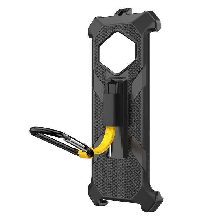 For Ulefone RugKing 3 Pro Ulefone Armor Back Clip Phone Case with Carabiner(Black)