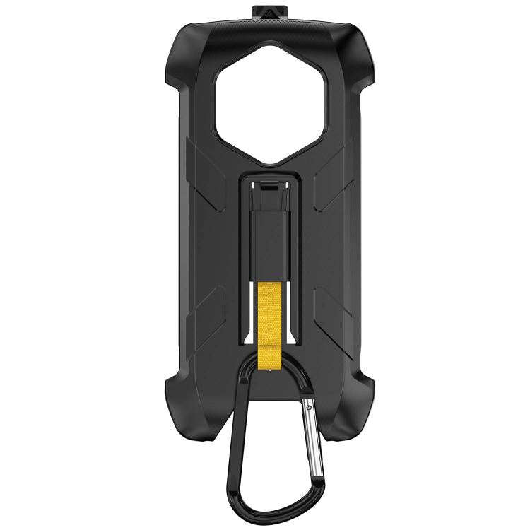 For Ulefone RugKing 4 Pro Ulefone Armor Back Clip Phone Case with Carabiner(Black)