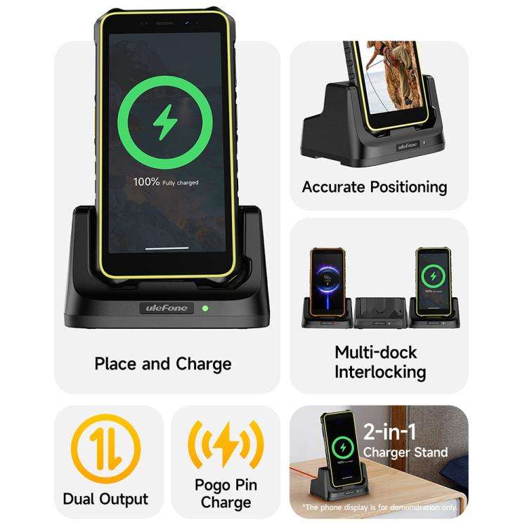 For Ulefone RugKing 2 Pro Ulefone USB-C / Type-C Desk Charging Dock(Black)