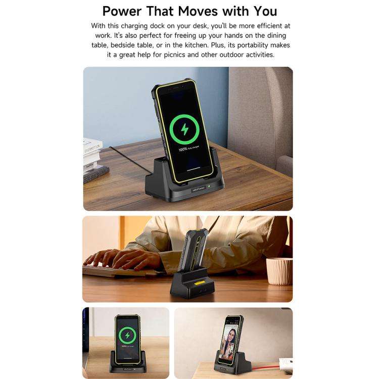 For Ulefone RugKing 2 Pro Ulefone USB-C / Type-C Desk Charging Dock(Black)