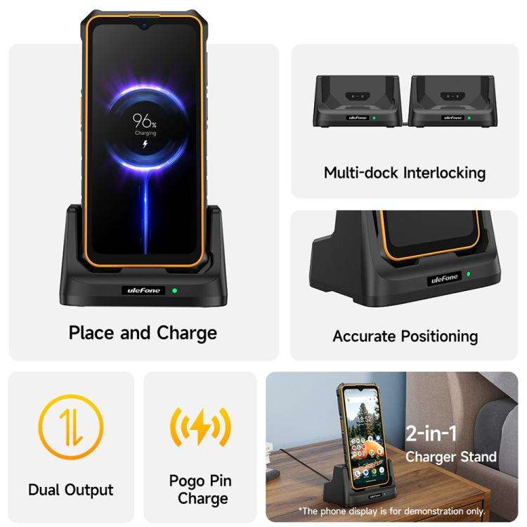 For Ulefone RugKing 3 Pro Ulefone USB-C / Type-C Desk Charging Dock(Black)