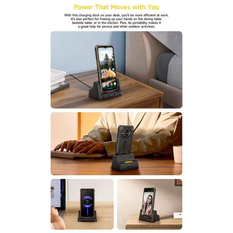 For Ulefone RugKing 3 Pro Ulefone USB-C / Type-C Desk Charging Dock(Black)