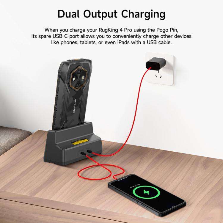For Ulefone RugKing 4 Pro Ulefone USB-C / Type-C Desk Charging Dock(Black)