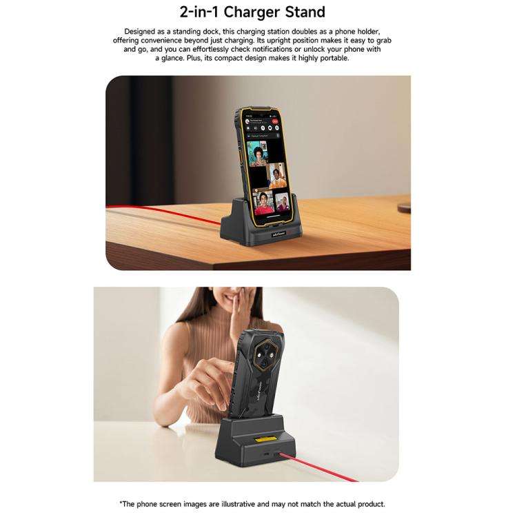For Ulefone RugKing 4 Pro Ulefone USB-C / Type-C Desk Charging Dock(Black)