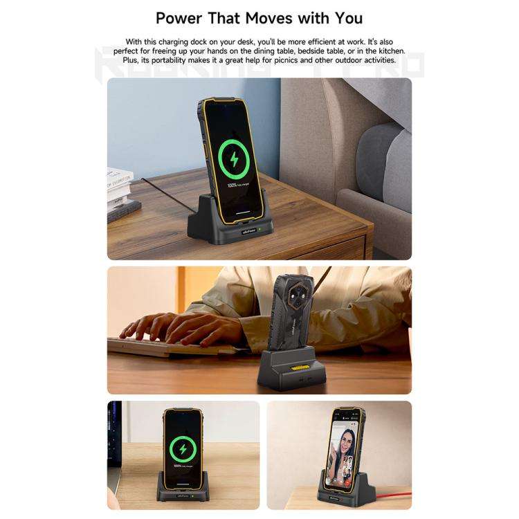 For Ulefone RugKing 4 Pro Ulefone USB-C / Type-C Desk Charging Dock(Black)