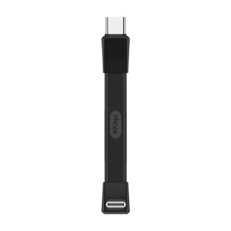 67mm 240W 8K 80Gbps Type-C to Type-C For Thunderbolt 4 Full Function Data Cable(Black)