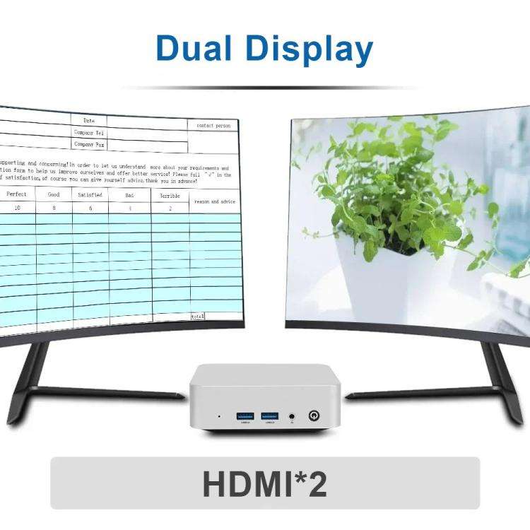 MN370 Windows 10 Low-power Home Office Mini PC, 8GB + 128GB, Intel Pentium N3700 Quad Core Proces...