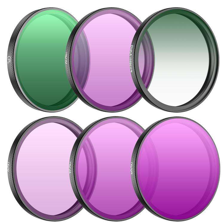 For DJI Osmo Action 6 Sunnylife Camera Lens Filter, Filter:6 in 1 Mixed Filter
