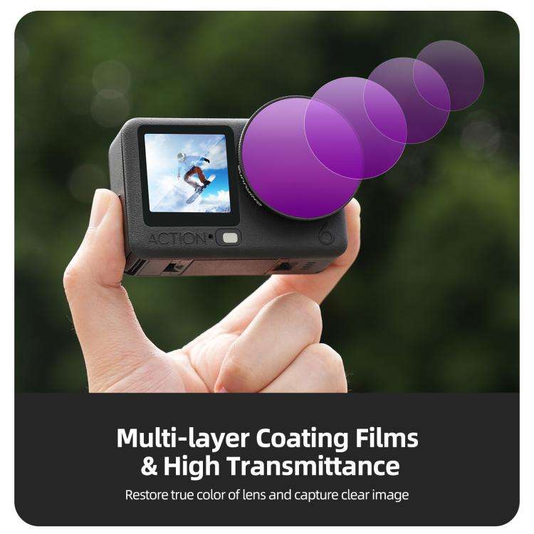 For DJI Osmo Action 6 Sunnylife Camera Lens Filter, Filter:NIGHT