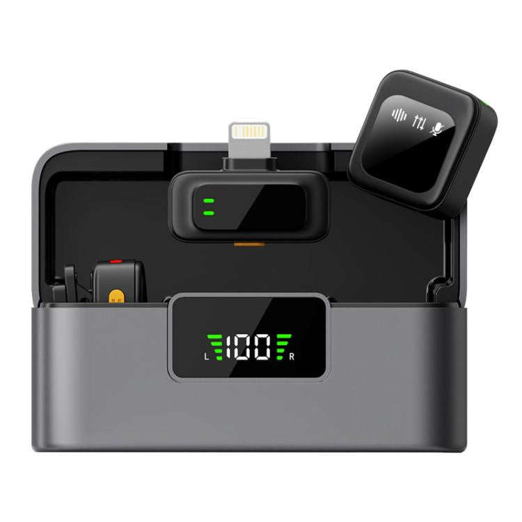 Q18 2 in 1 Lavalier Wireless Microphone, Model:8 Pin Plug