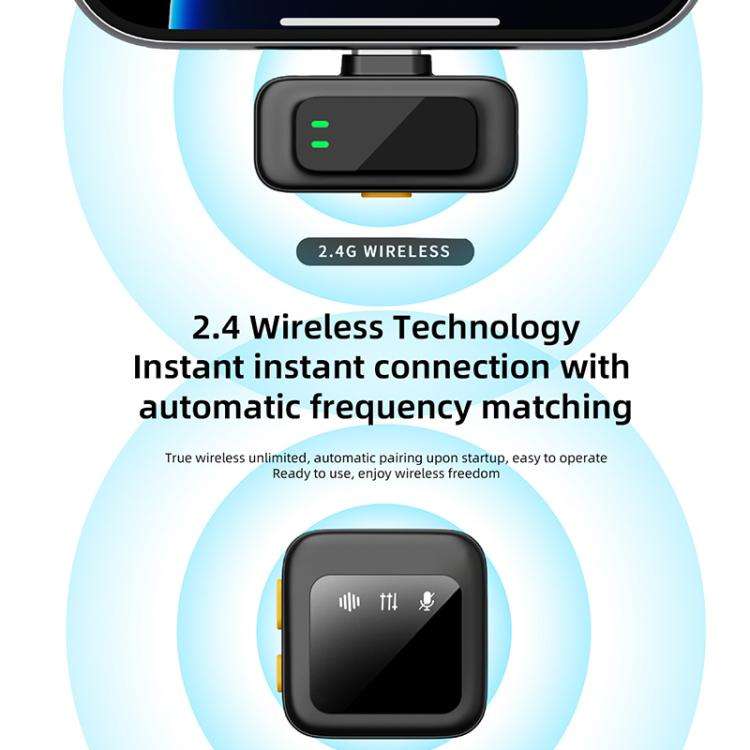 Q18 2 in 1 Lavalier Wireless Microphone, Model:8 Pin Plug