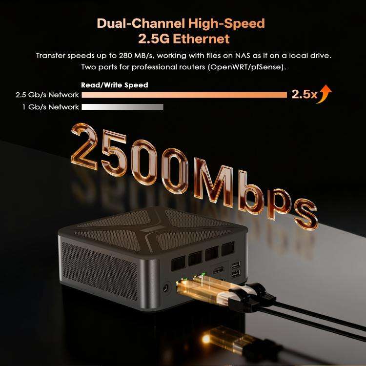 GXMO GH8 Windows 11 Pro Mini PC, 16GB+512GB, AMD Ryzen 9 8945HS Octa Core Processor(EU Plug)