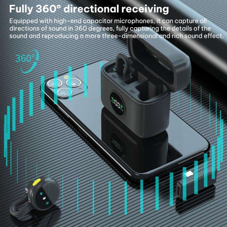 Q28 2 in 1 Lavalier Wireless Noise Cancellation Microphone, Model:Type-C Plug