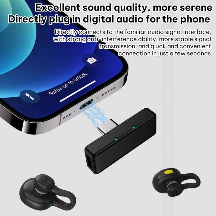 Q28 2 in 1 Lavalier Wireless Noise Cancellation Microphone, Model:Type-C Plug