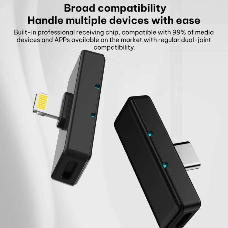 Q28 2 in 1 Lavalier Wireless Noise Cancellation Microphone, Model:Type-C Plug