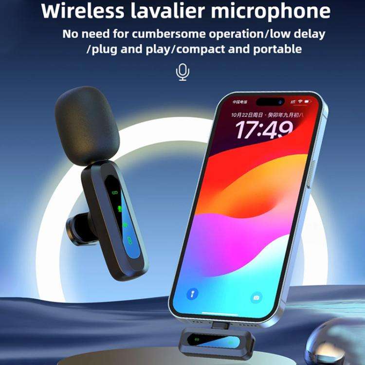 J3 Lavalier Wireless Microphone Noise Reduction Mini Mic, Model:8 Pin Plug