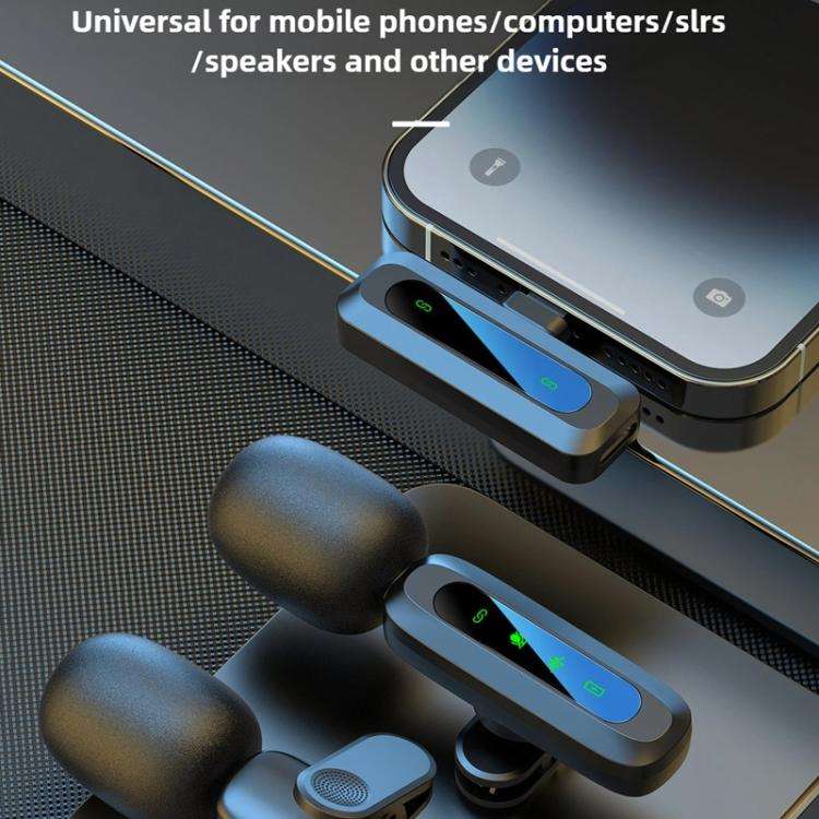 J3 2 in 1 Lavalier Wireless Microphone Noise Reduction Mini Mic, Model:8 Pin Plug