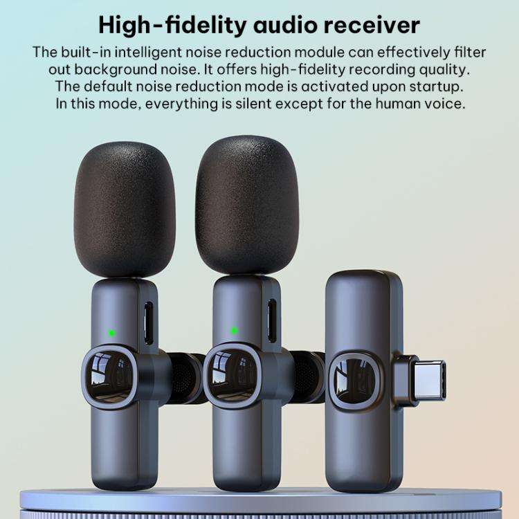 J1 2 in 1 Lavalier Wireless Microphone Noise Reduction Mini Mic, Model:8 Pin Plug