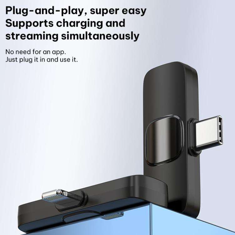 K63 Square Lavalier Wireless Microphone Live Audio Recording, Model:Type-C Plug