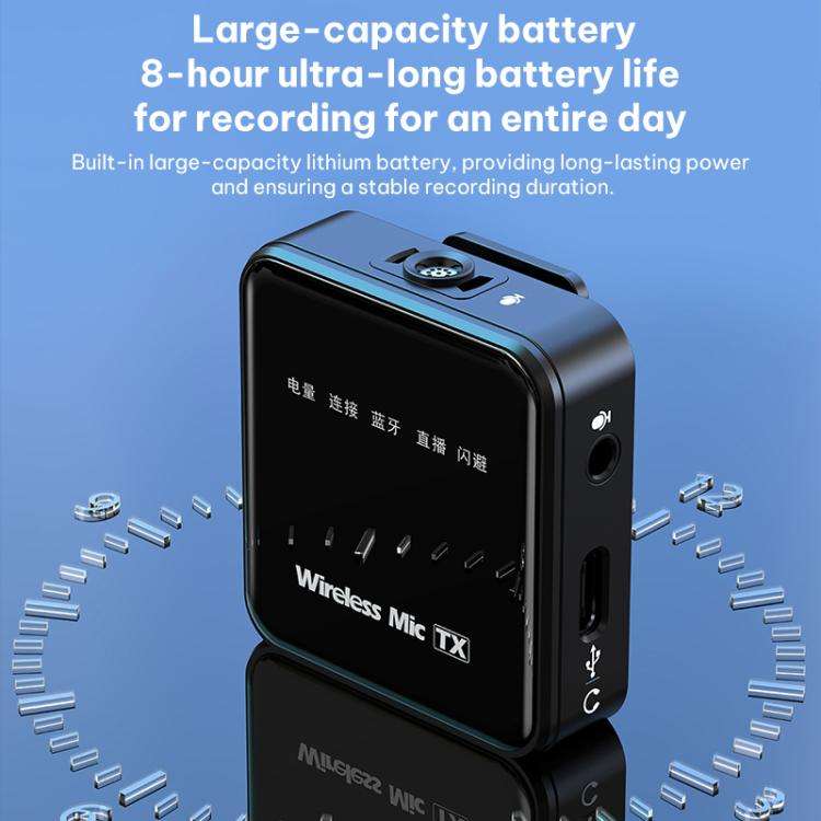 K63 Square Lavalier Wireless Microphone Live Audio Recording, Model:Type-C Plug