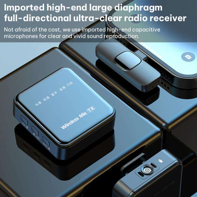 K63 Square Lavalier Wireless Microphone Live Audio Recording, Model:Type-C Plug