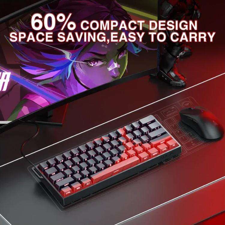 AULA WIN60HE MAX Edition 60 Keys RGB Wired Keyboard(Red Wing Chun Magnetic Axis)