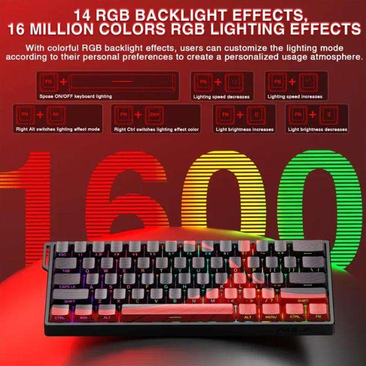 AULA WIN60HE MAX Edition 60 Keys RGB Wired Keyboard(Red Wing Chun Magnetic Axis)